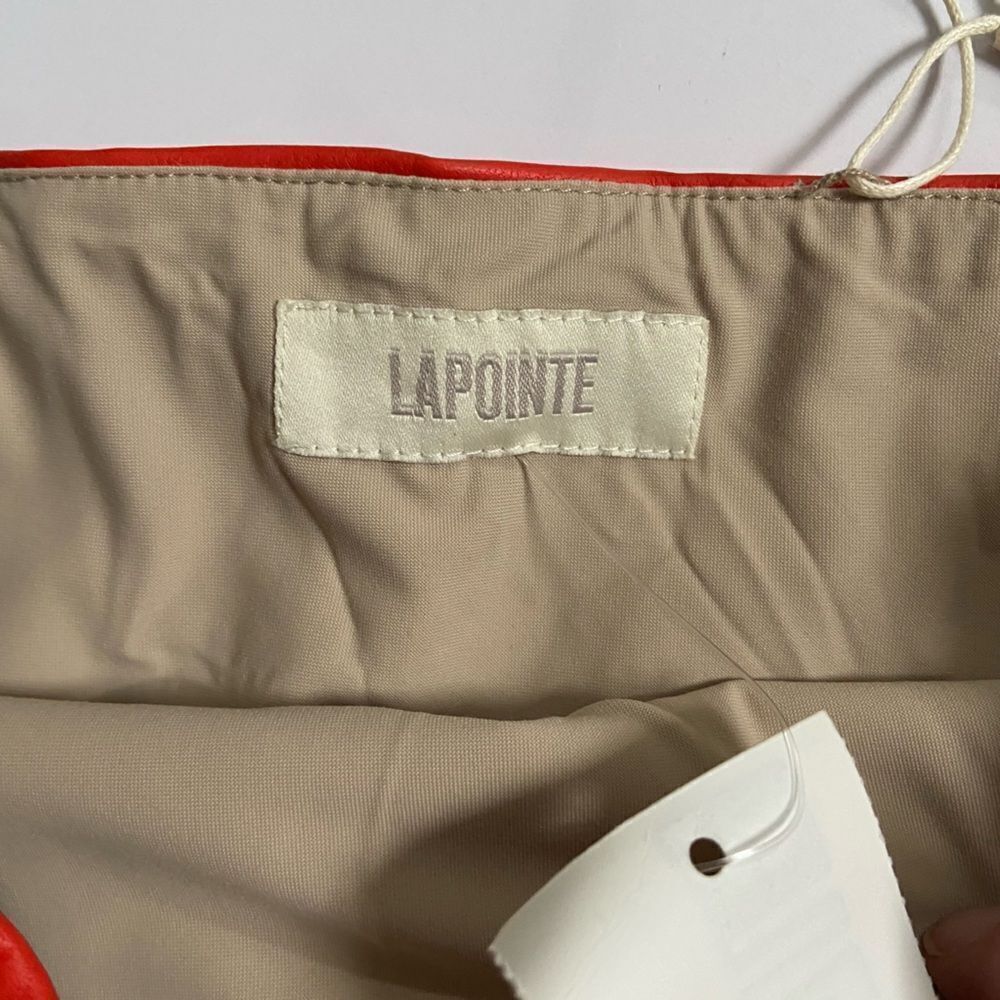 NWT Lapointe Faux Leather Tube Top Poppy size 8 - Picture 9 of 13